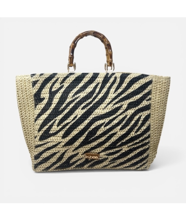 Bolso shopper rafia asa Bambú