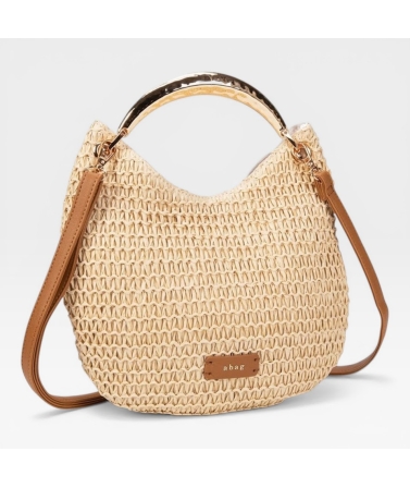 Bolso rafia asa rigida