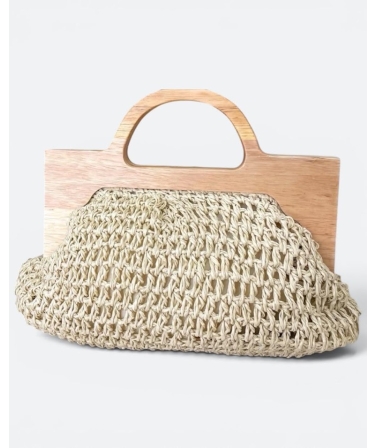 Bolso de mano rafia trenzada