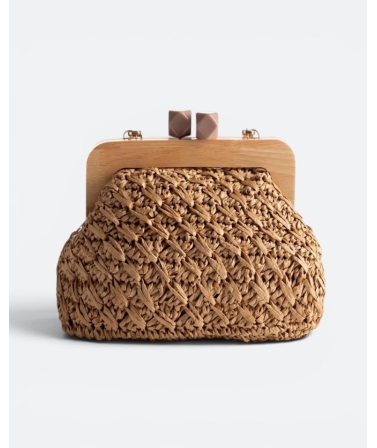 Bolso de mano rafia trenzada
