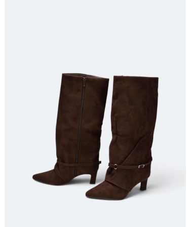 Bota antelina tacón